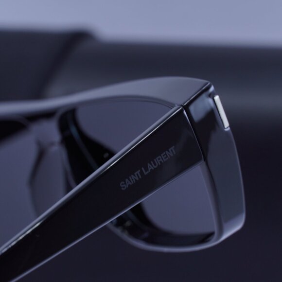 Saint Laurent SL 757 001 Square Sunglasses - Black/Grey - Picture 9 of 10